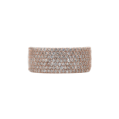 10k Solid Gold VS1 Diamond Flooded XL Men's Band