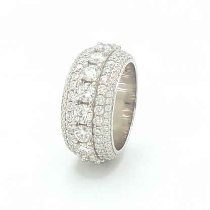 Moissanite 5 Layer Eternity Ring