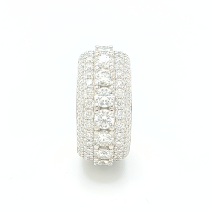 Moissanite 5 Layer Eternity Ring