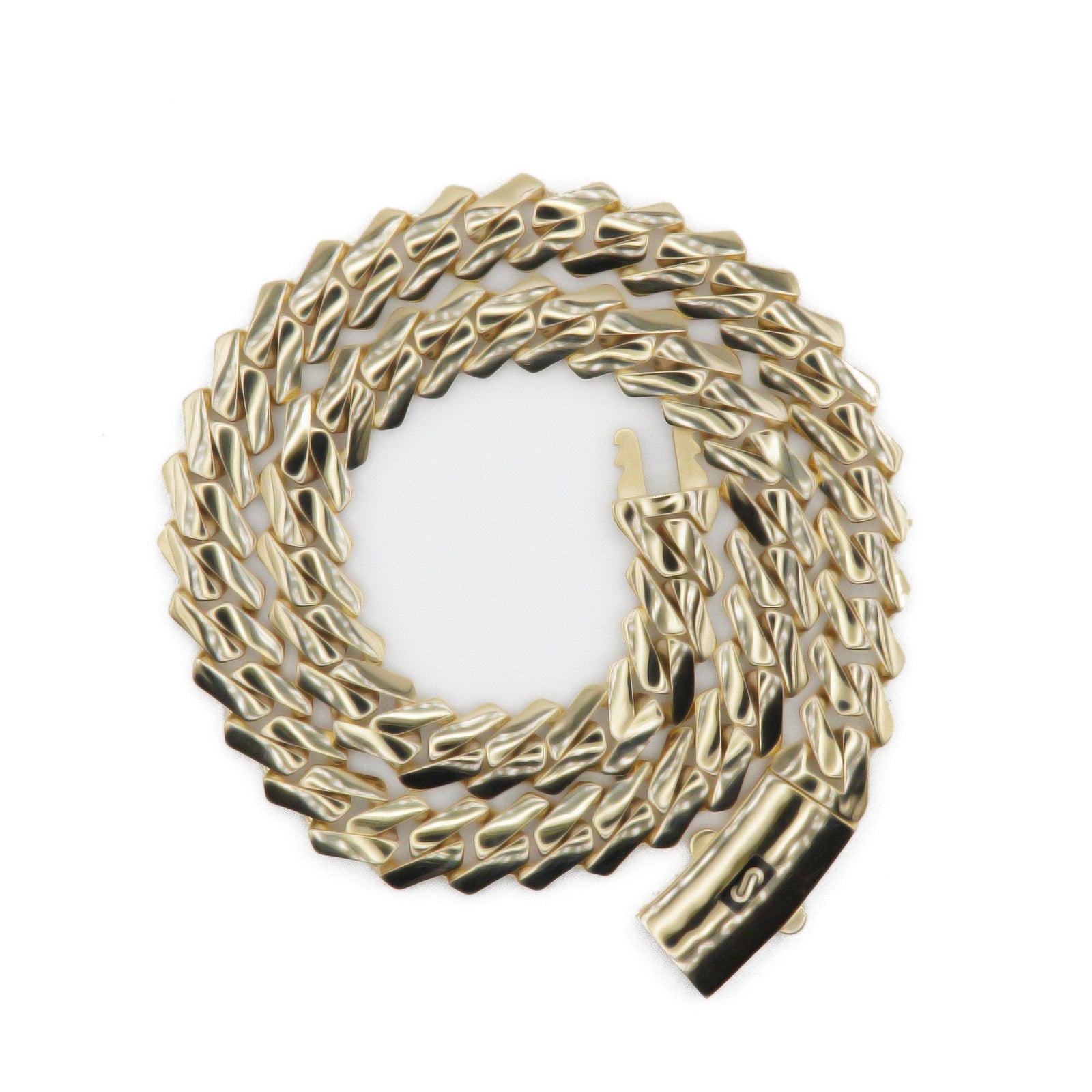14k Gold 12mm Monaco Edge Chain