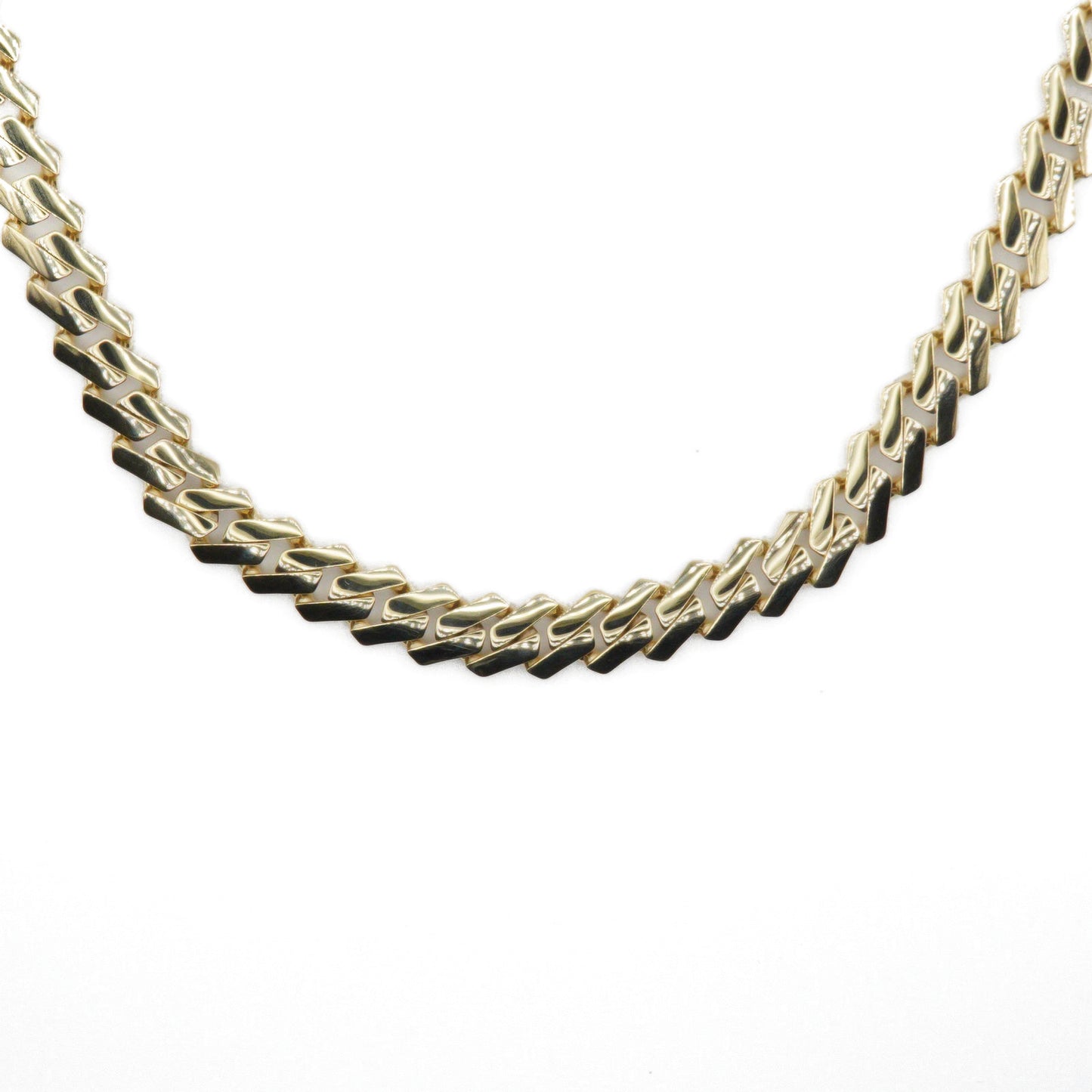 14k Gold 12mm Monaco Edge Chain