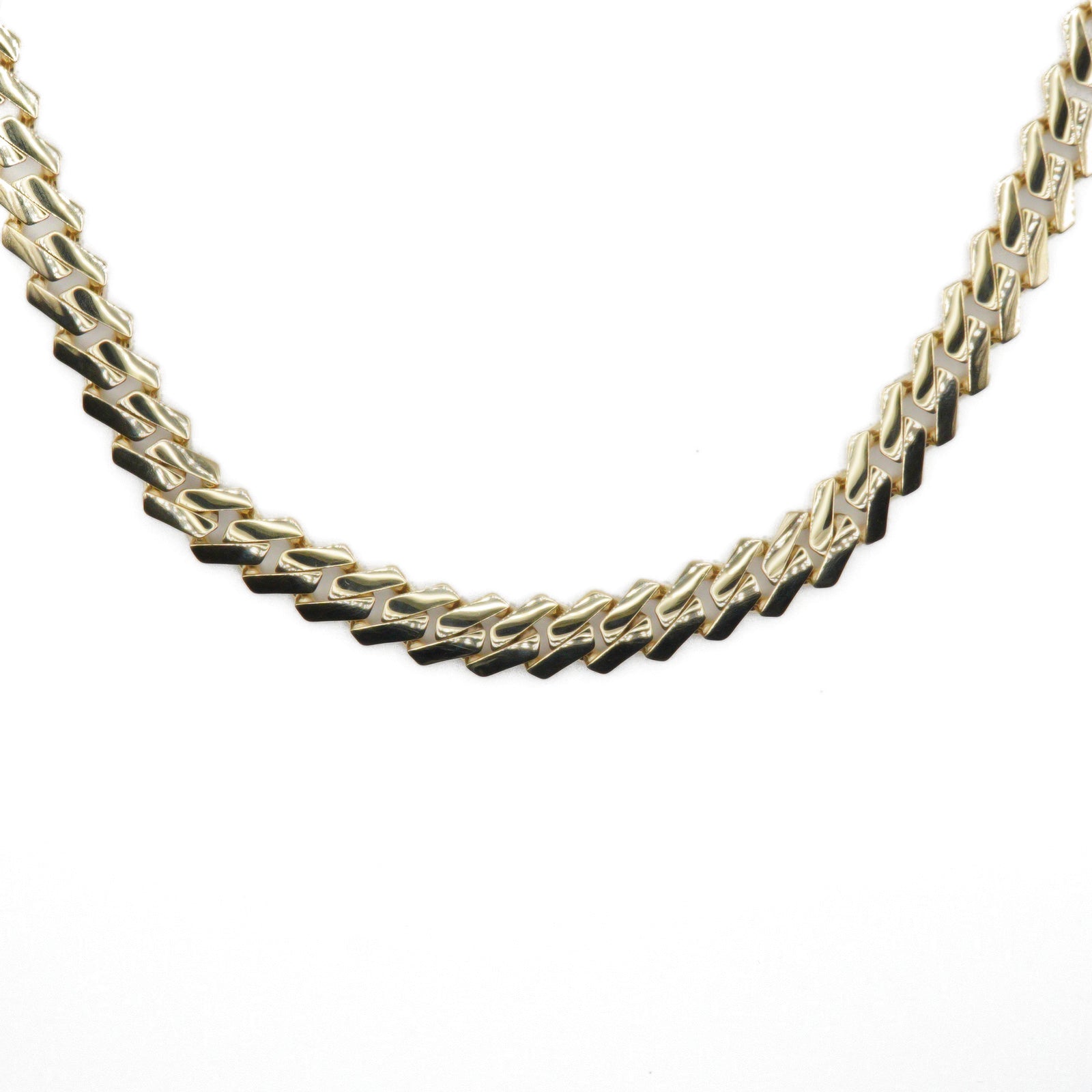 14k Gold 12mm Monaco Edge Chain