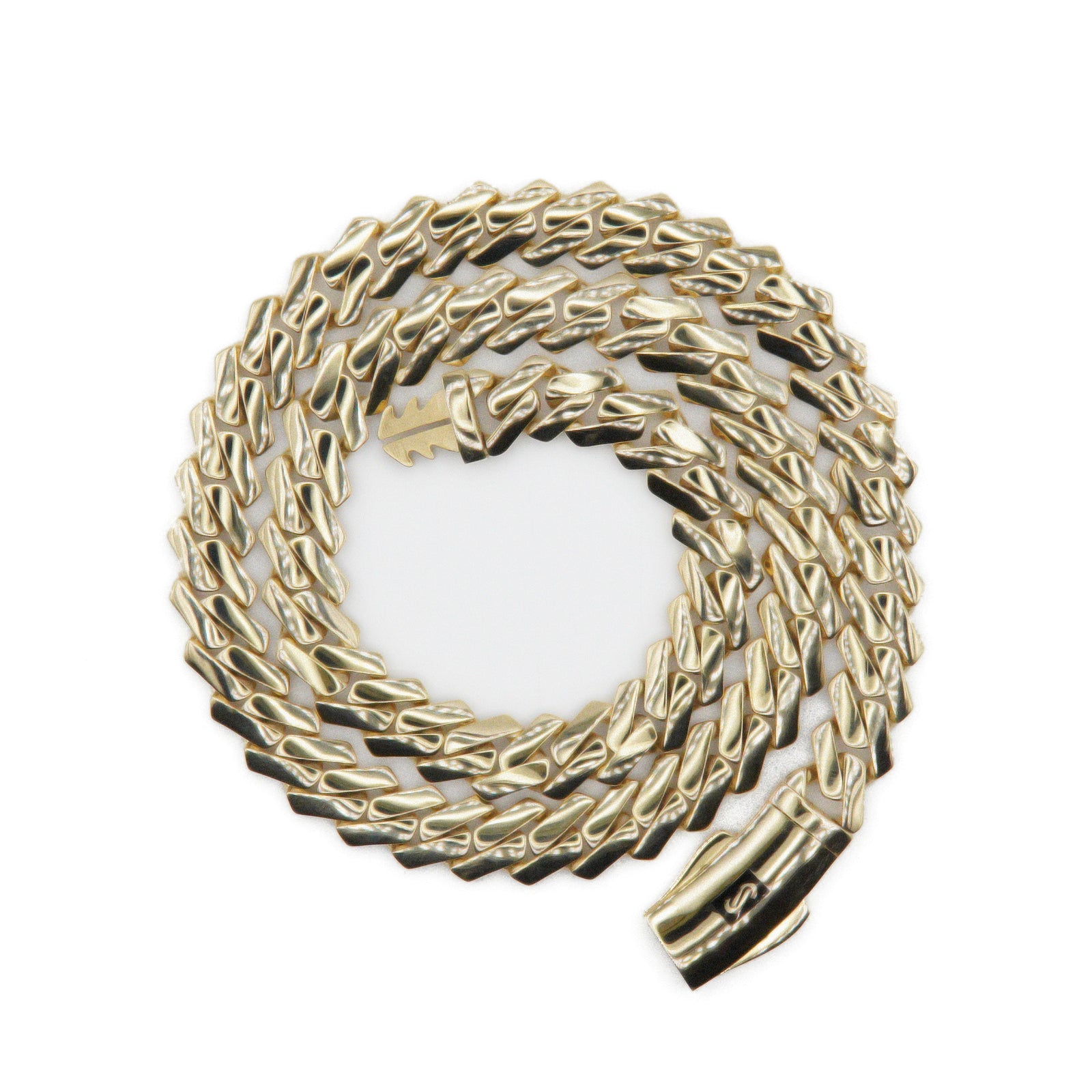 14k Gold 9mm Monaco Edge Chain