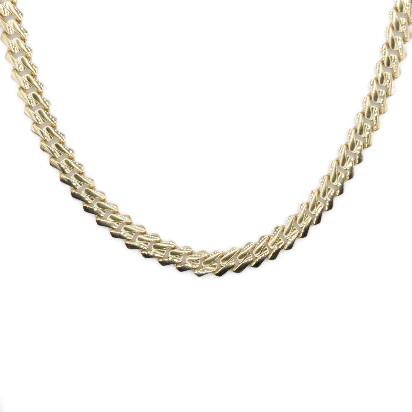14k Gold 9mm Monaco Edge Chain