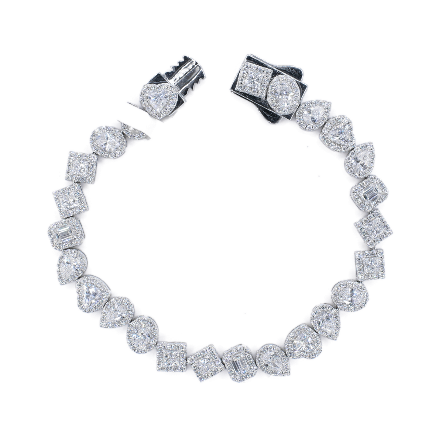 14k Gold Lab Diamond 8mm Bracelet