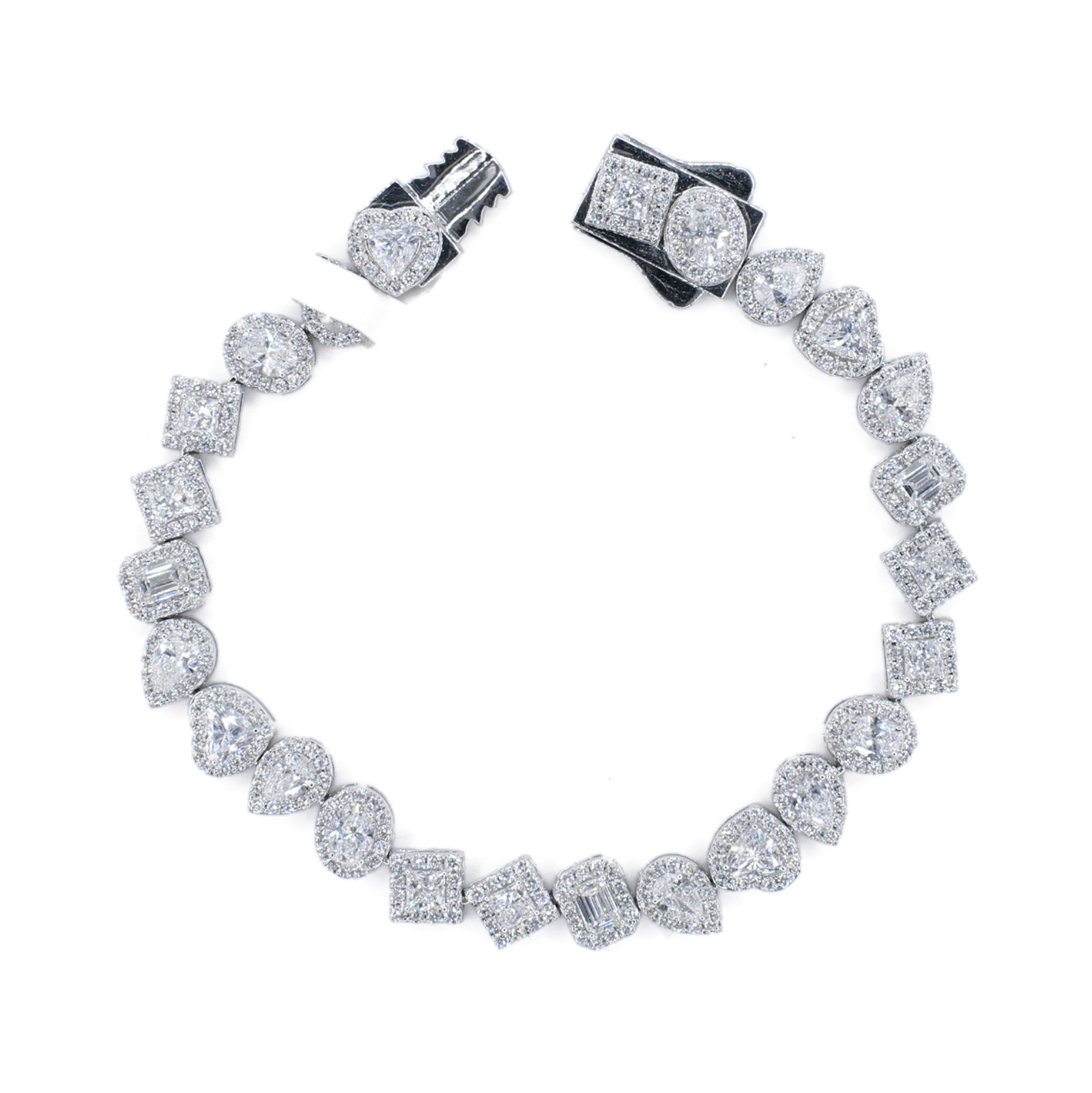 14k Gold Lab Diamond 8mm Bracelet