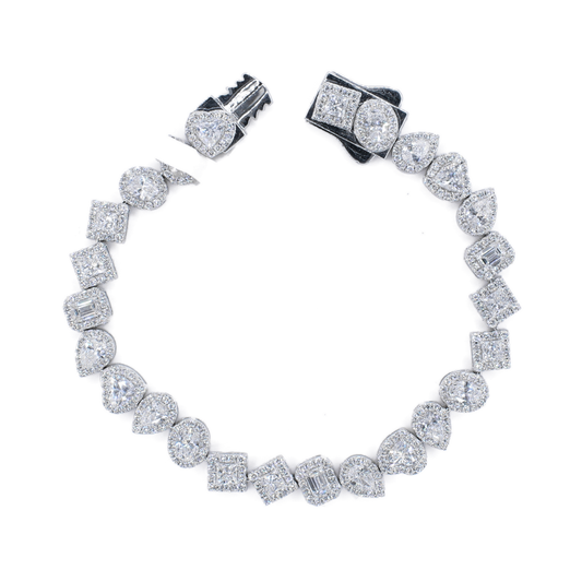 14k Gold Lab Diamond 8mm Bracelet