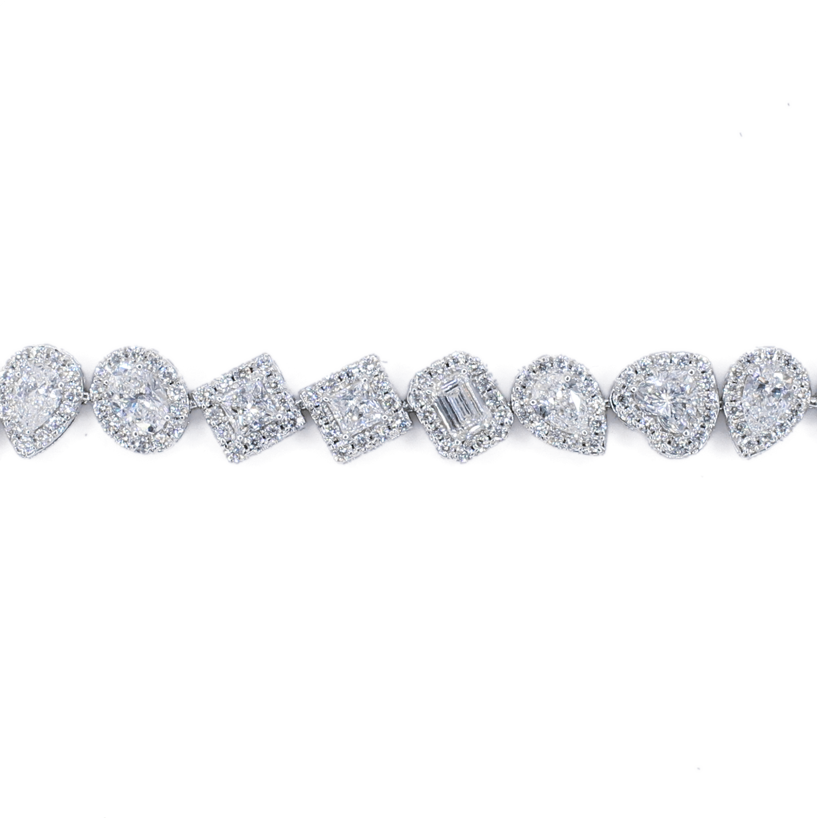 14k Gold Lab Diamond 8mm Bracelet
