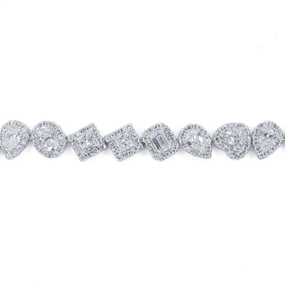 14k Gold Lab Diamond 8mm Bracelet