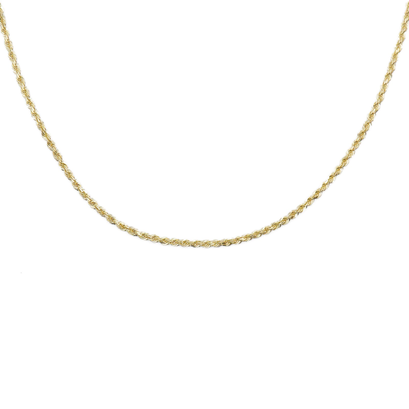 14k Solid Gold 2mm Rope Chain