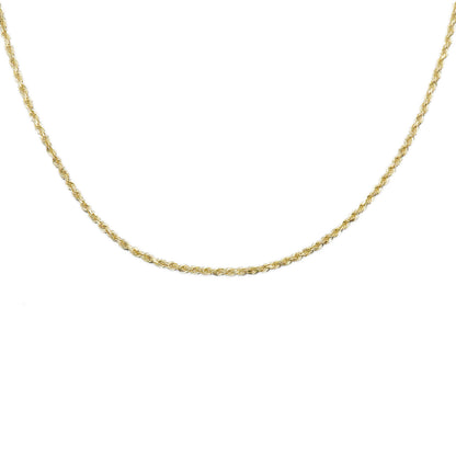 14k Solid Gold 2mm Rope Chain