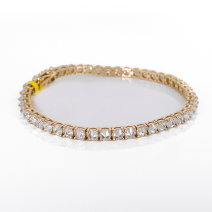 14k Solid Gold 3.5mm Upside Down Lab Diamond Tennis Bracelet