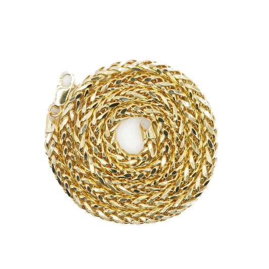 14k Solid Gold 5mm Rounded Franco Chain