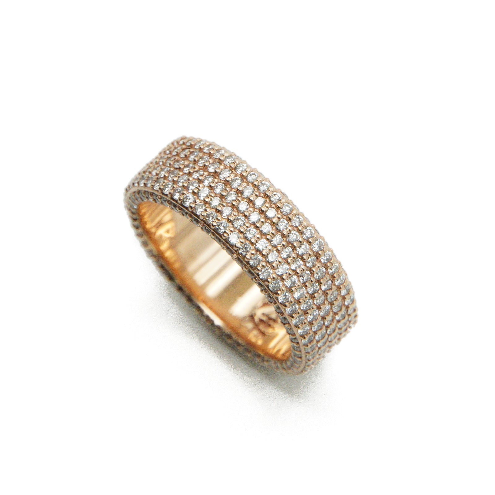 14k Solid Gold Lab Diamond Flooded Band