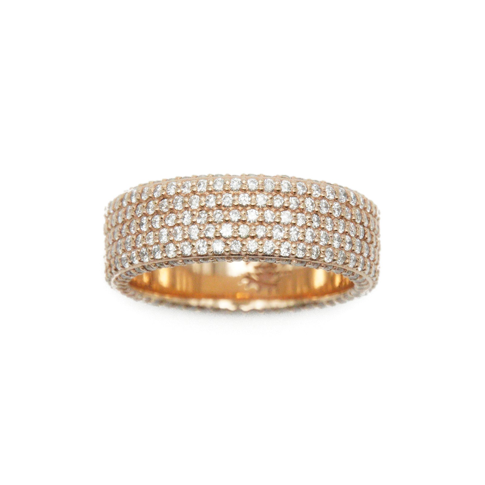 14k Solid Gold Lab Diamond Flooded Band