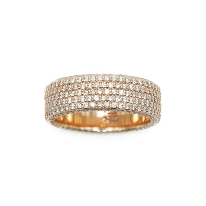 14k Solid Gold Lab Diamond Flooded Band