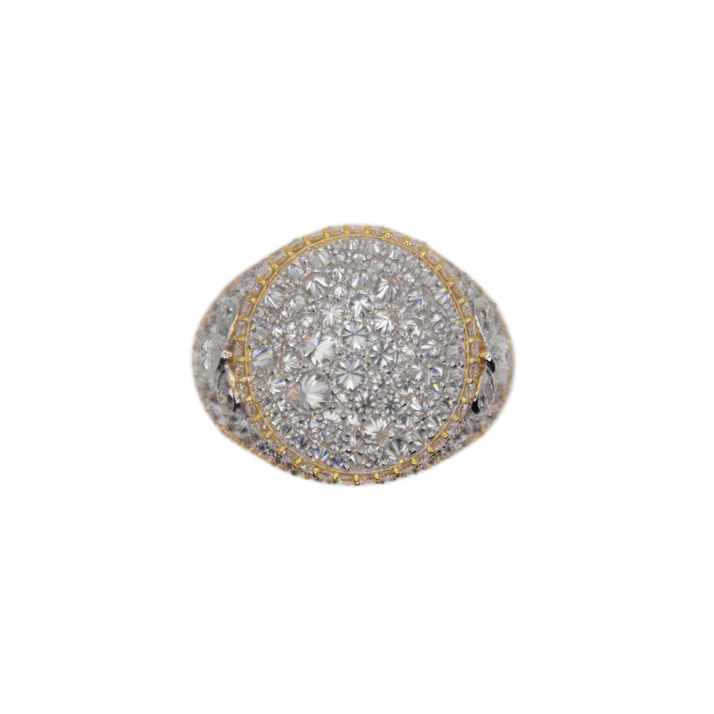 14k Solid Gold Upside Down VS1 Diamond Mosaic Setting Ring
