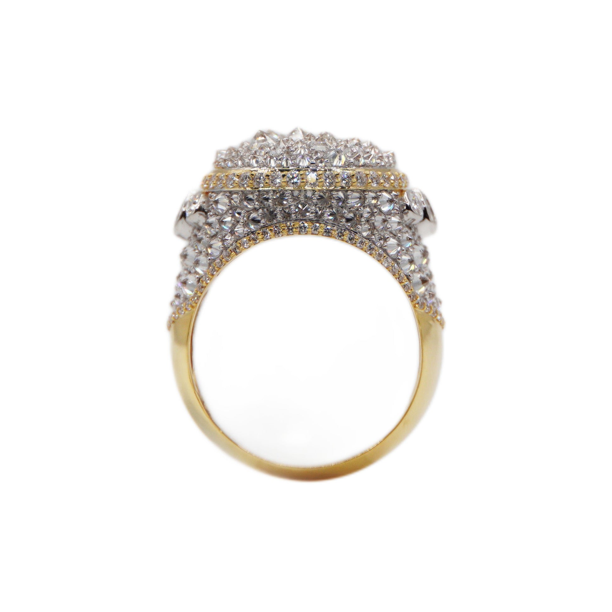14k Solid Gold Upside Down VS1 Diamond Mosaic Setting Ring