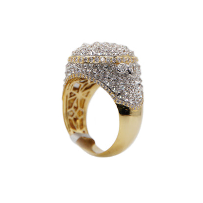 14k Solid Gold Upside Down VS1 Diamond Mosaic Setting Ring