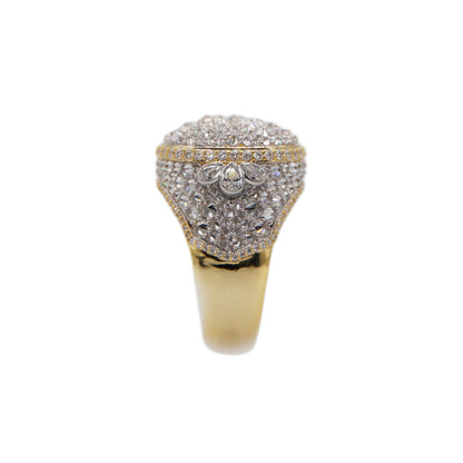 14k Solid Gold Upside Down VS1 Diamond Mosaic Setting Ring
