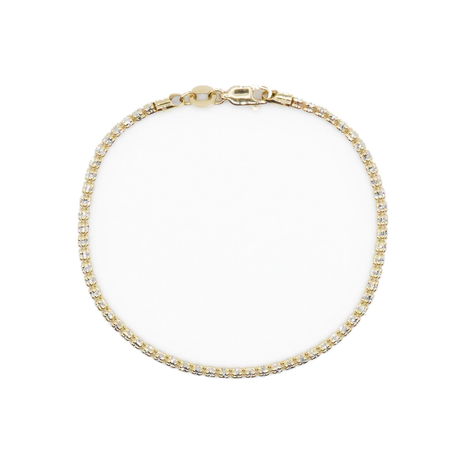 14k Solid Gold Ice Bracelet