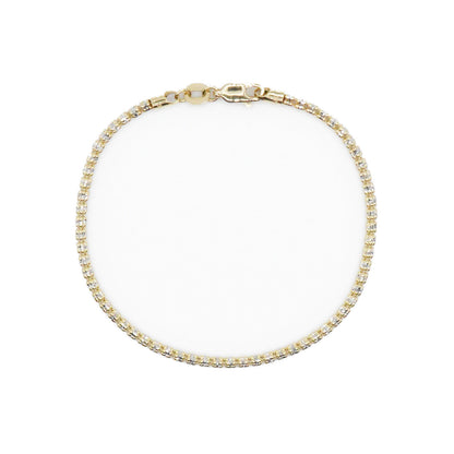 14k Solid Gold Ice Bracelet