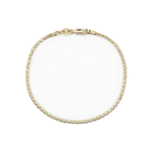 14k Solid Gold Ice Bracelet