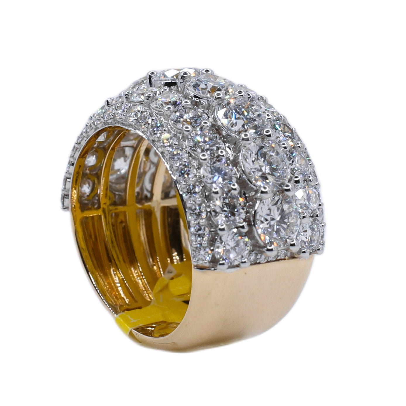 14k Solid Gold Lab Diamond Jumbo XL 50 Pointer Men's Band