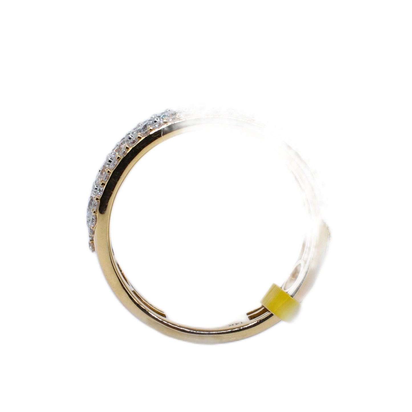 14k Solid Gold Lab Diamond Pave Cluster Men's Band