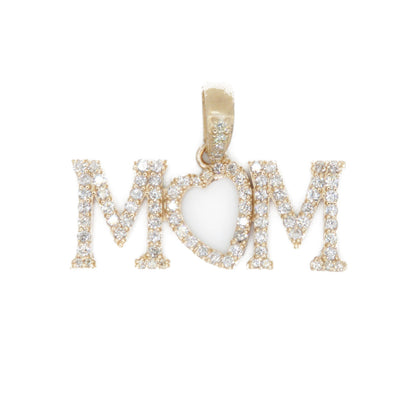 14k Solid Gold Lab Diamond Custom Mom Pendant