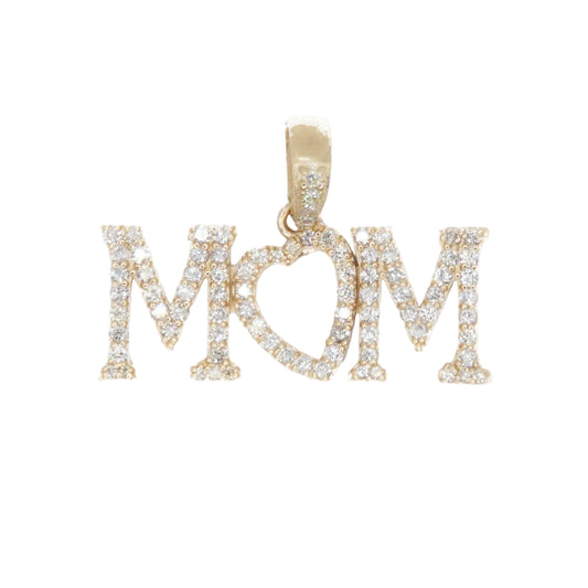 14k Solid Gold Lab Diamond Custom Mom Pendant