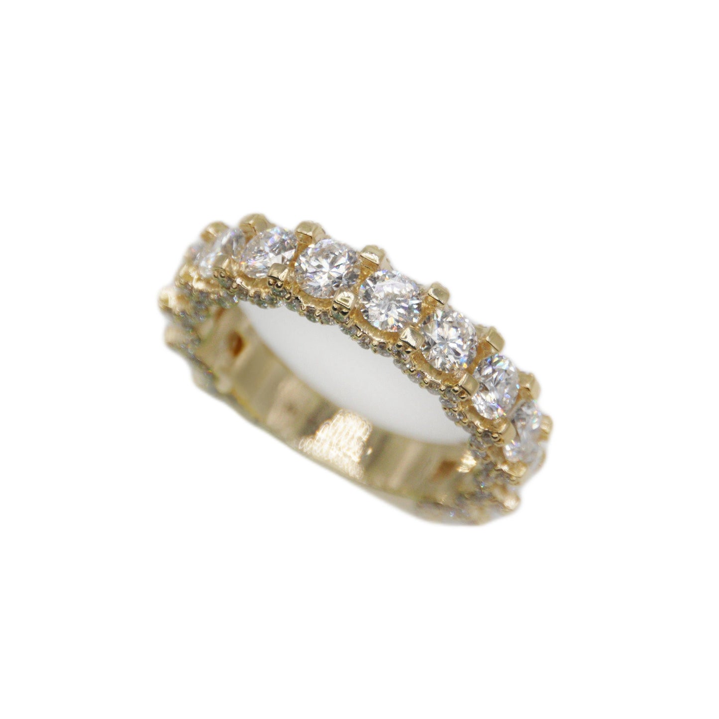 14k Solid Gold VS Diamond Flooded Cluster Ring