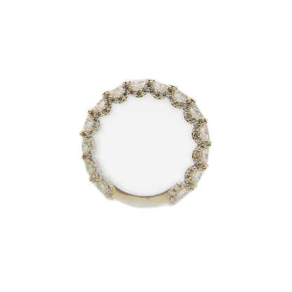 14k Solid Gold VS Diamond Flooded Cluster Ring