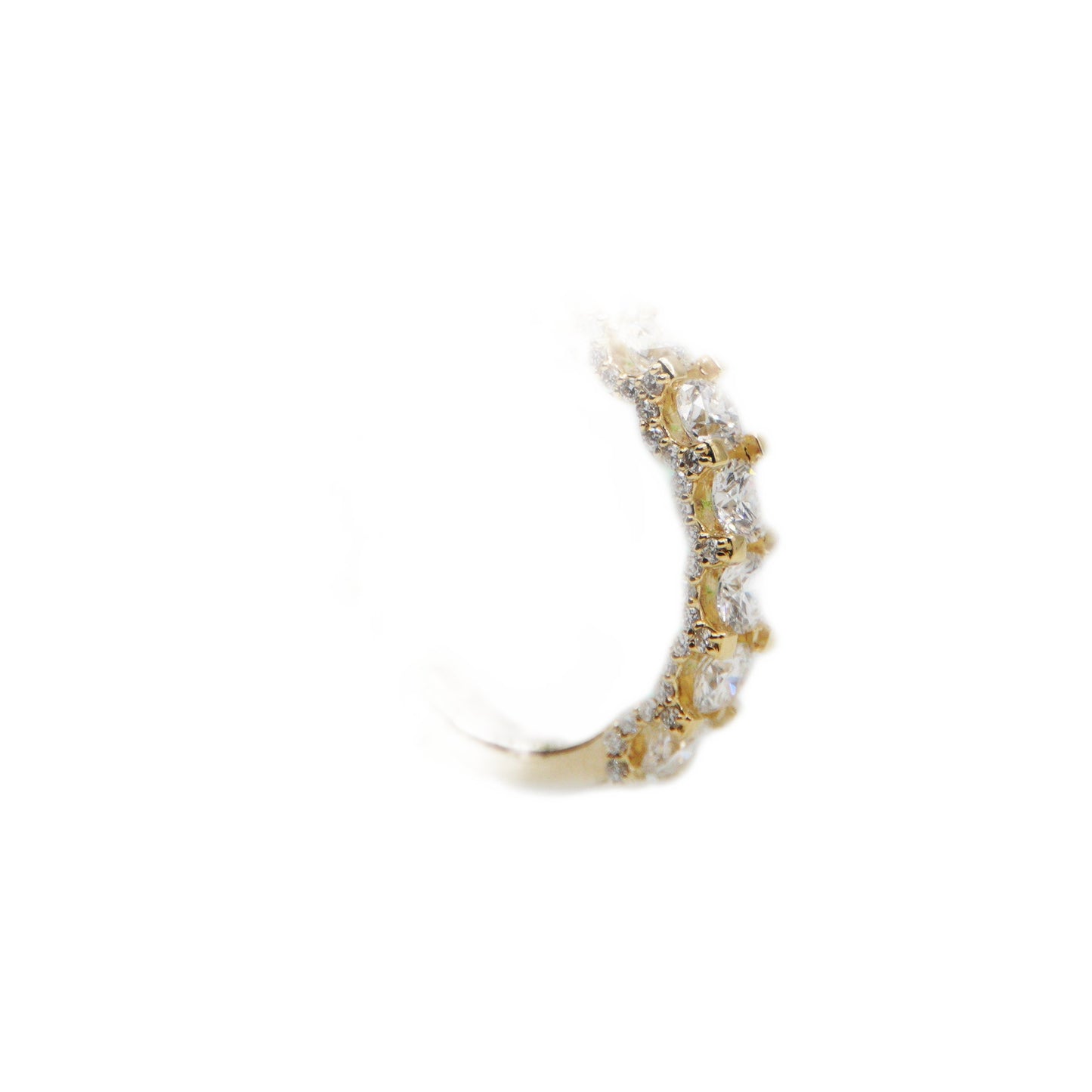 14k Solid Gold VS Diamond Flooded Cluster Ring