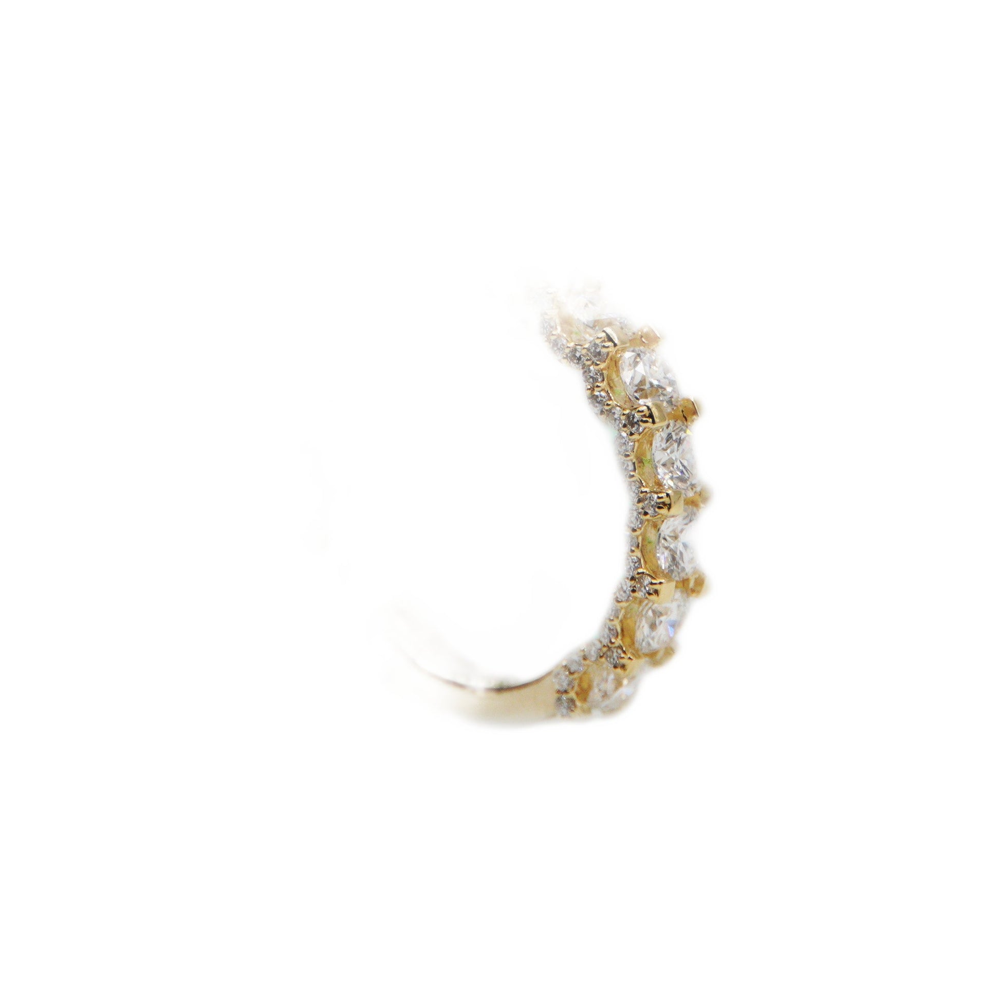 14k Solid Gold VS Diamond Flooded Cluster Ring