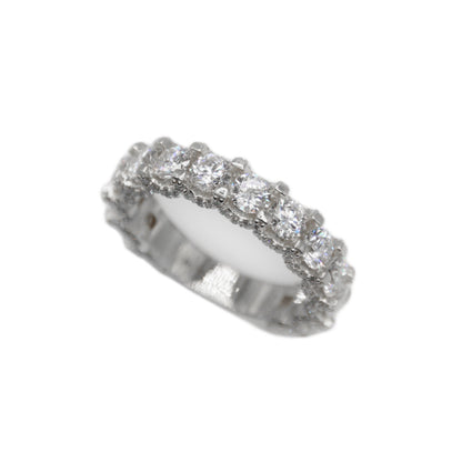 14k Solid Gold VS Diamond Flooded Cluster Ring