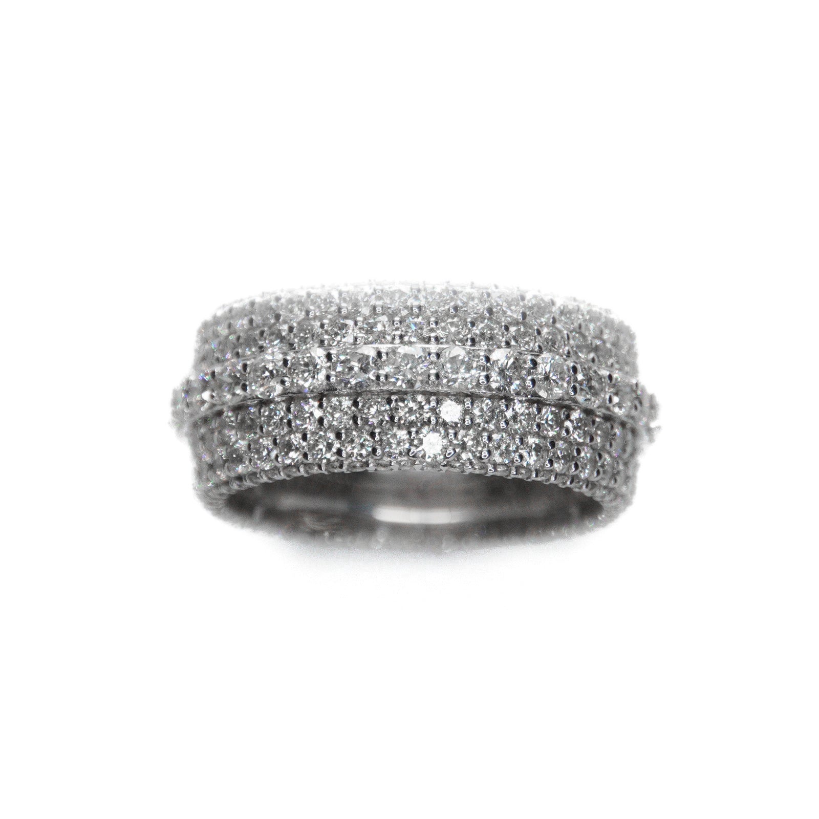14k Solid Gold Lab Diamond 5-row Eternity Band