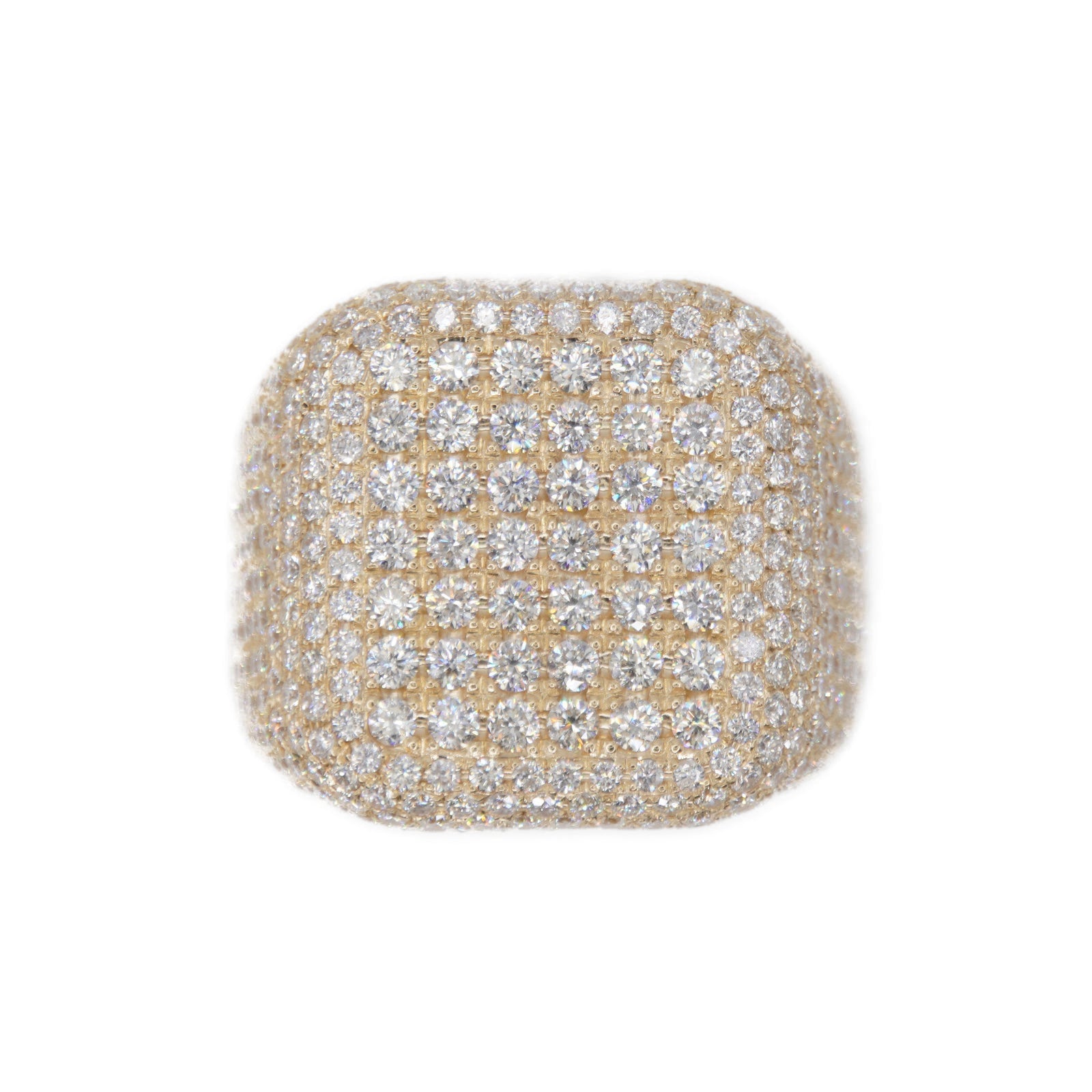 14k Solid Gold Lab Diamond Fully Iced Out Ring