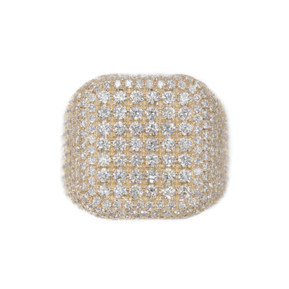 14k Solid Gold Lab Diamond Fully Iced Out Ring