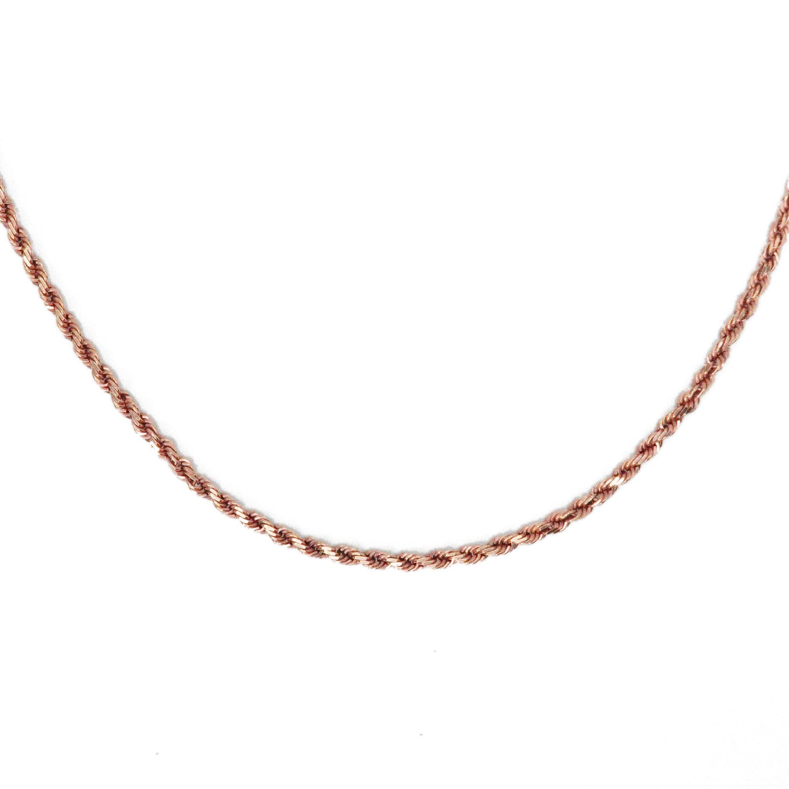 14k Solid Rose Gold 4mm Heavy Rope Chain