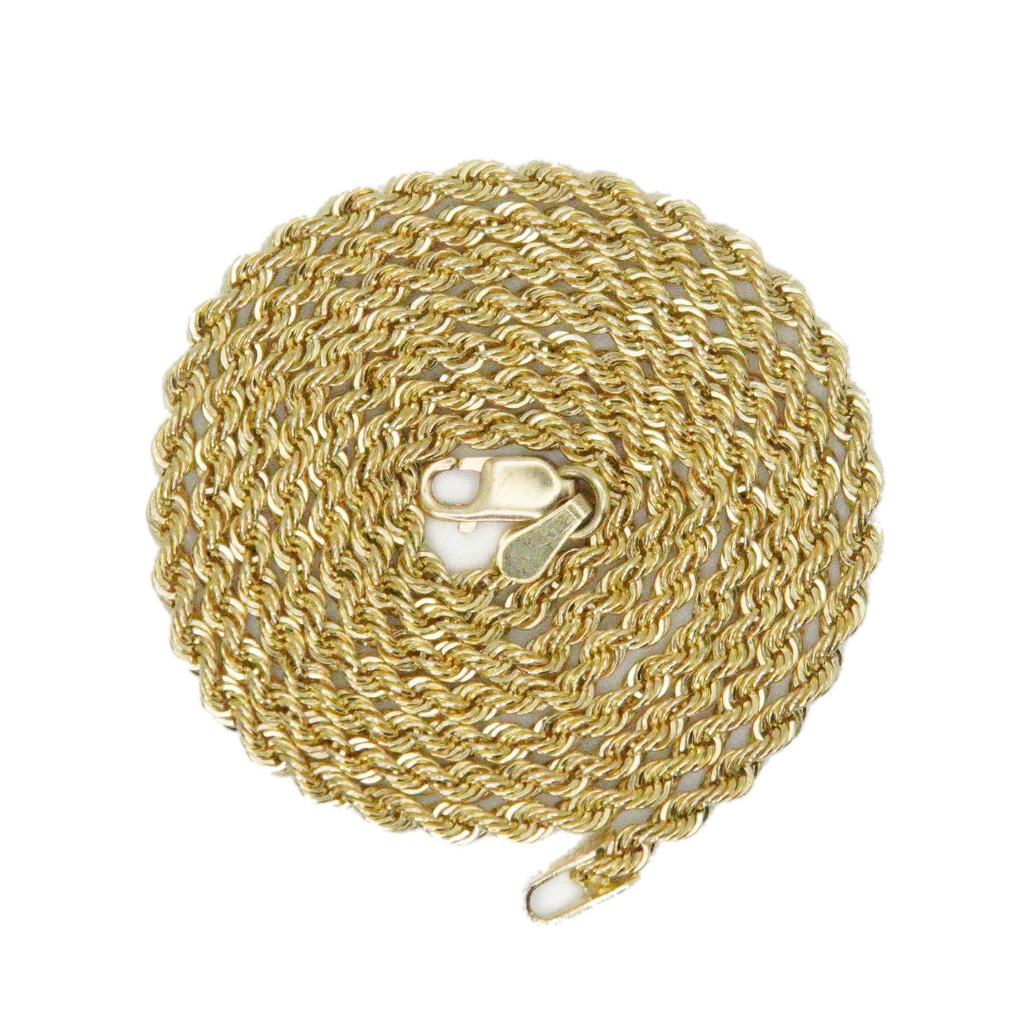 14k Yellow Gold Semi-Solid 2mm Rope Chain