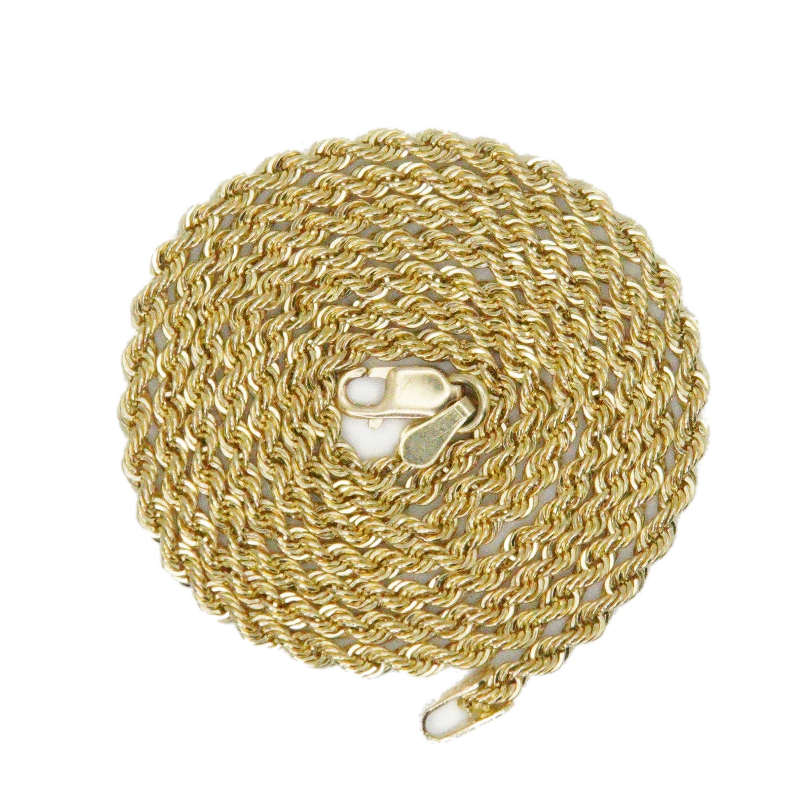 14k Yellow Gold Semi-Solid 2mm Rope Chain