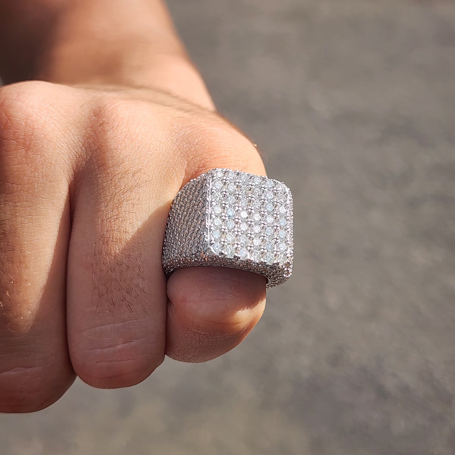 Moissanite Pinky Ring