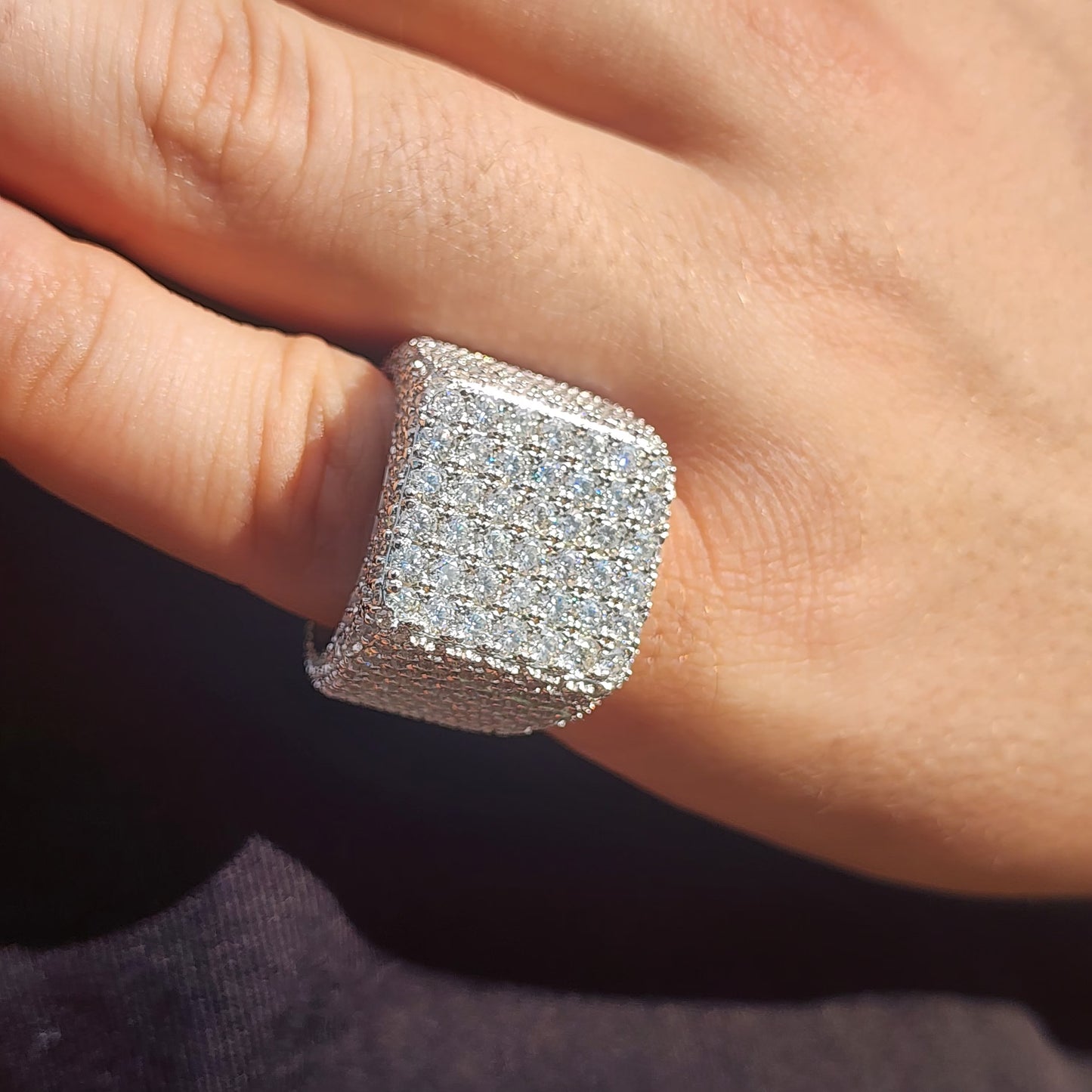 Moissanite Pinky Ring