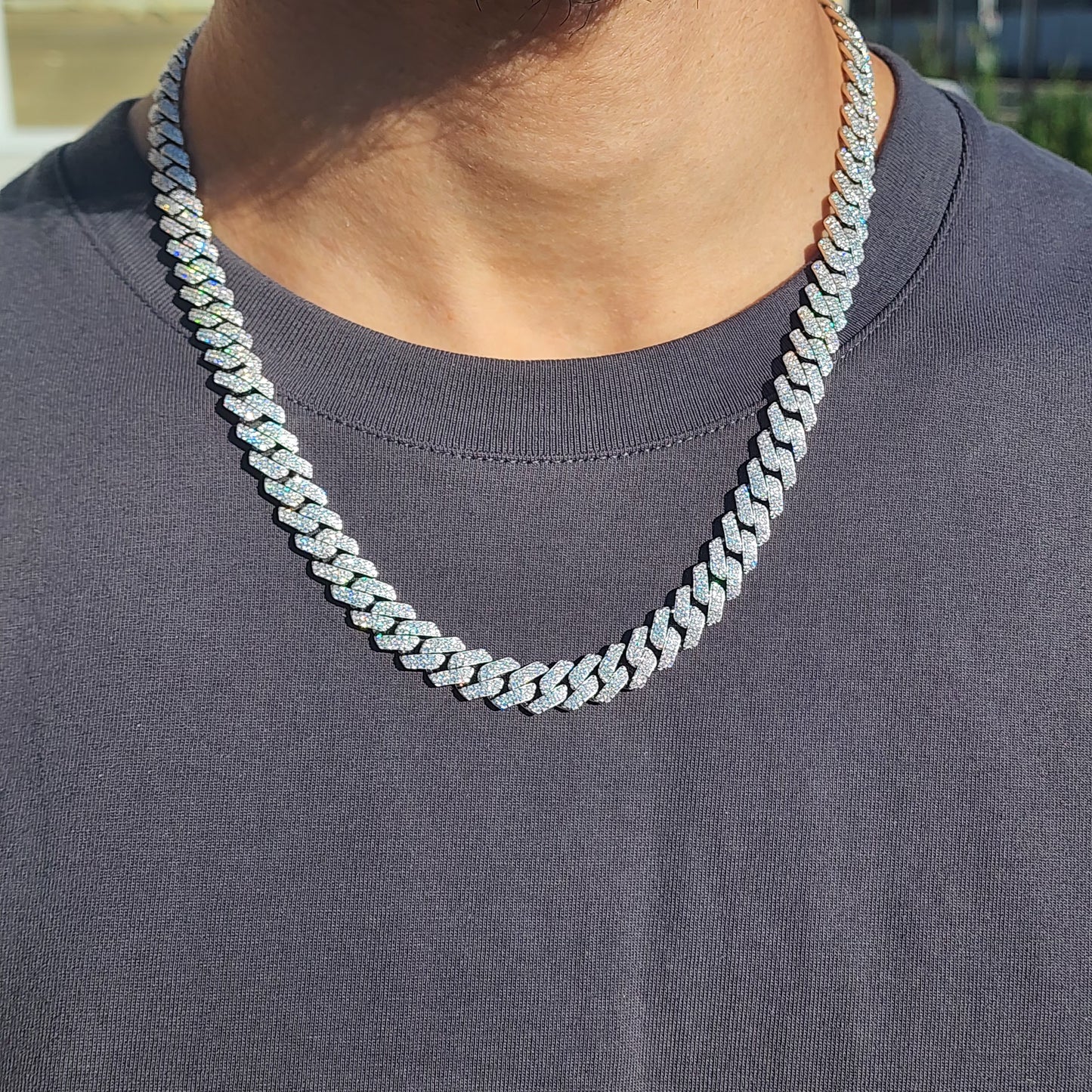 10MM Moissanite Cuban Link Chain