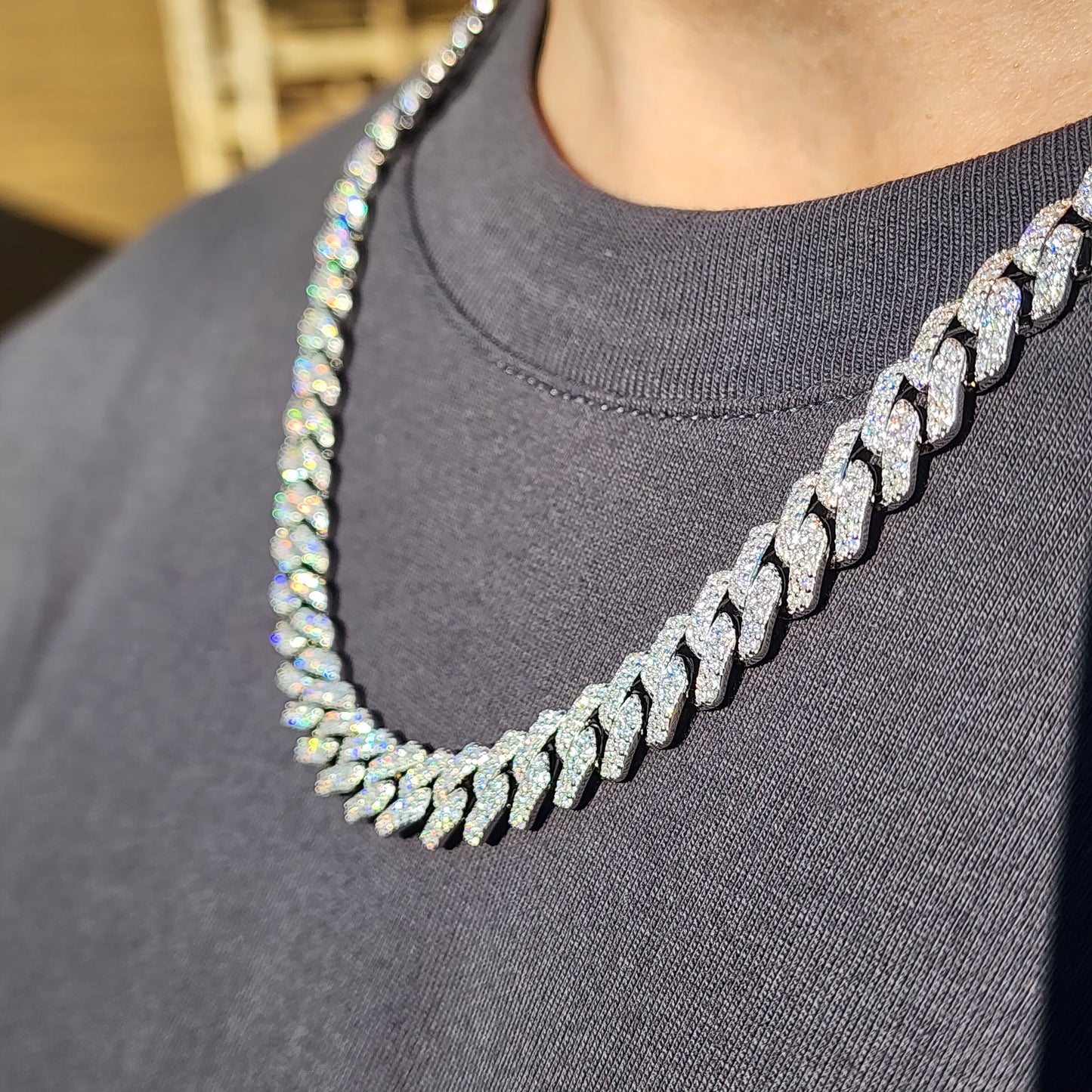 10MM Moissanite Cuban Link Chain