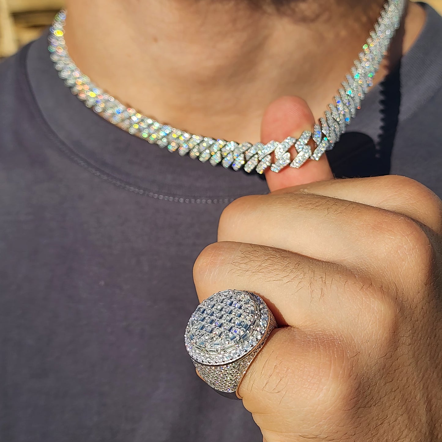10MM Moissanite Cuban Link Chain