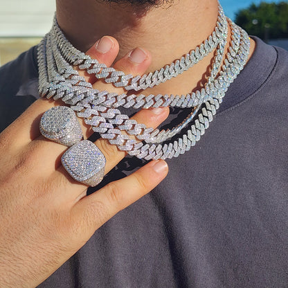 Moissanite Cuban Chains (All Size)