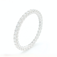 Moissanite Engagement Band Ring