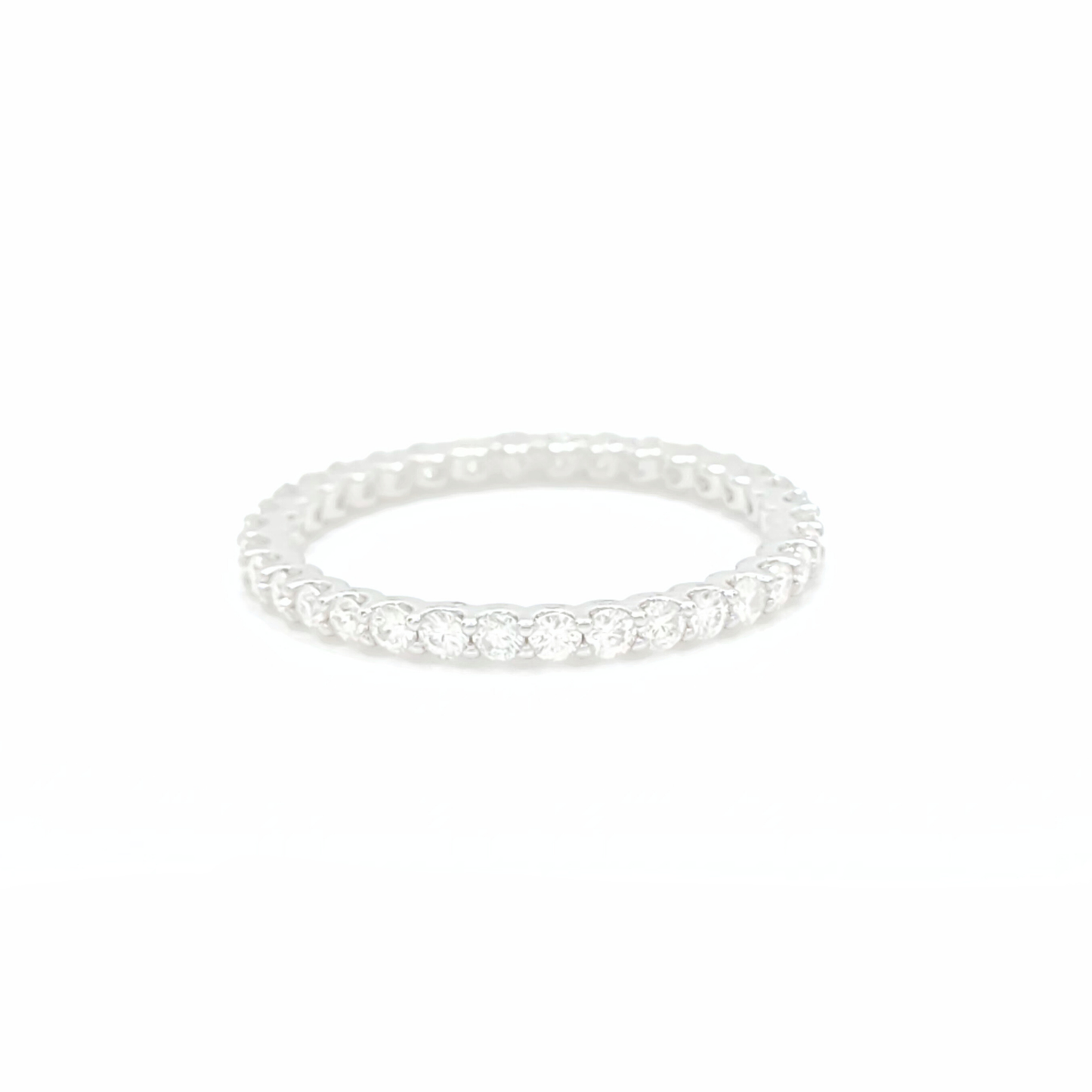 Moissanite Engagement Band Ring